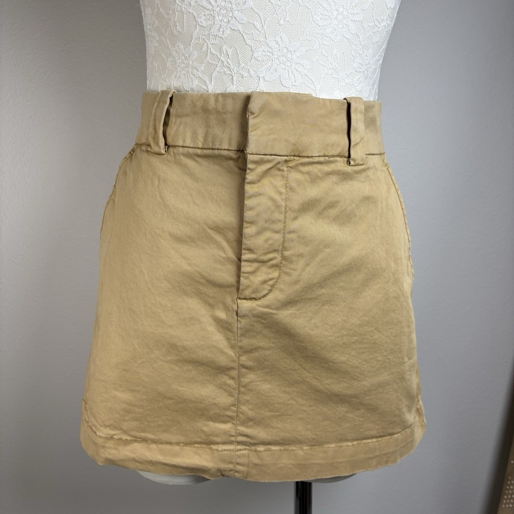 Sanctuary Womens 28 Tan Khaki Skirt Gorpcore Safari Stretch Cotton
